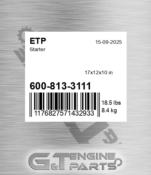 600-813-3111 Starter for ETP