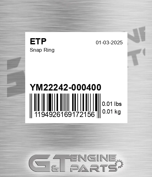 YM22242-000400 Snap Ring