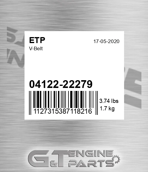 04122-22279 V-belt for ETP