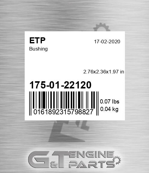 175-01-22120 Bushing