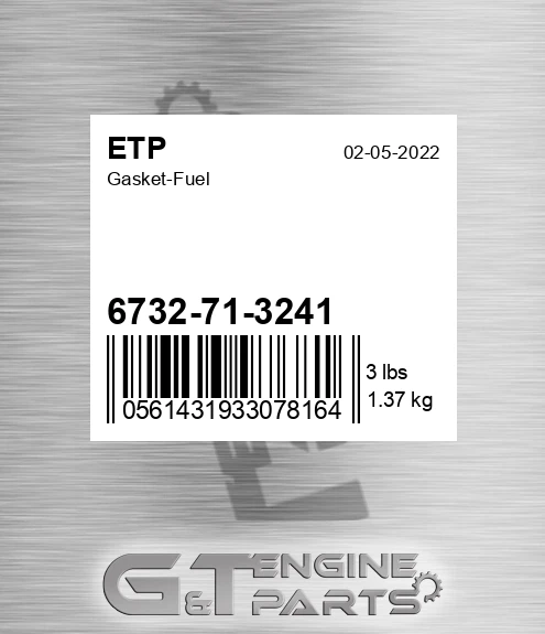 6732-71-3241 Gasket-fuel for ETP