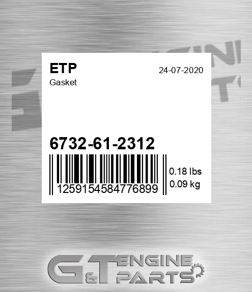 6732-61-2312 Gasket