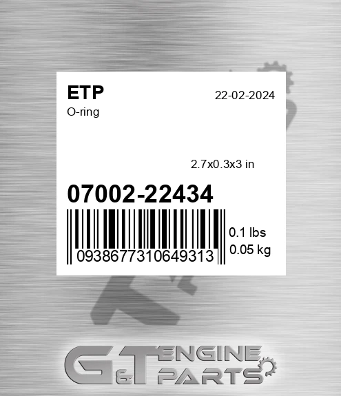 0700222434 O-ring for ETP