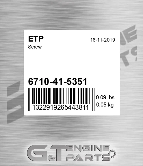 6710-41-5351 Screw for ETP