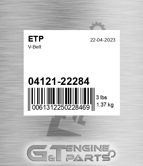 04121-22284 V-belt for ETP