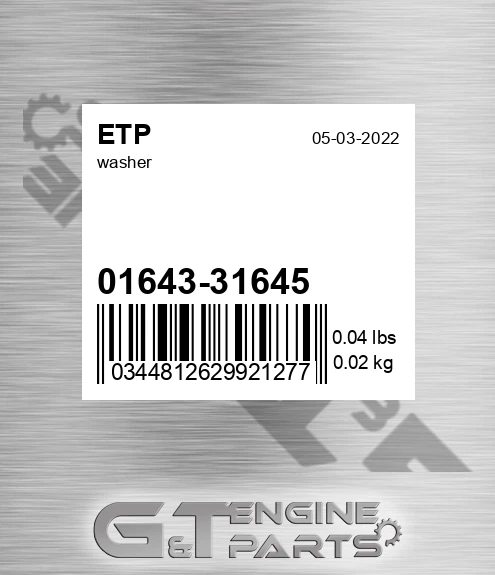 01643-31645 Washer