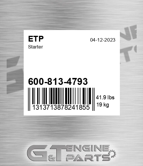 600-813-4793 Starter for ETP