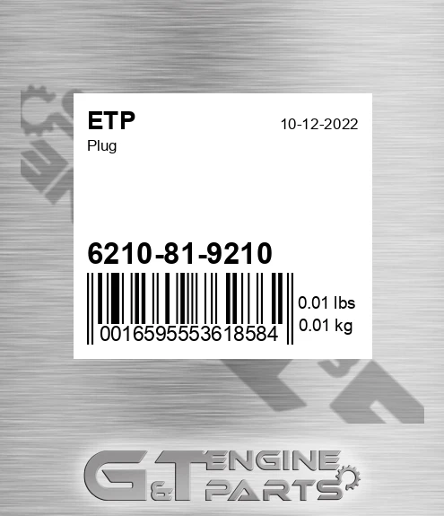 6210-81-9210 Plug for ETP