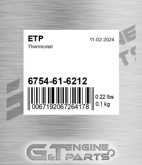 6754-61-6212 Thermostat for ETP