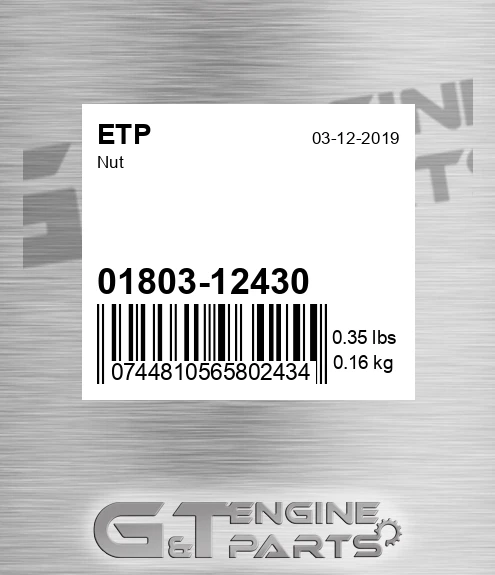 01803-12430 Nut