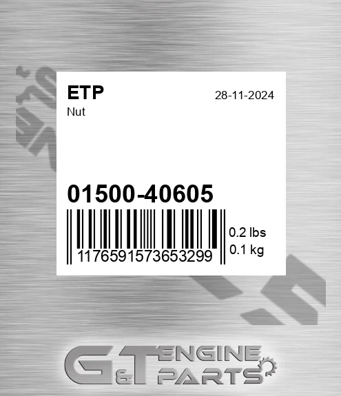 01500-40605 Nut for ETP