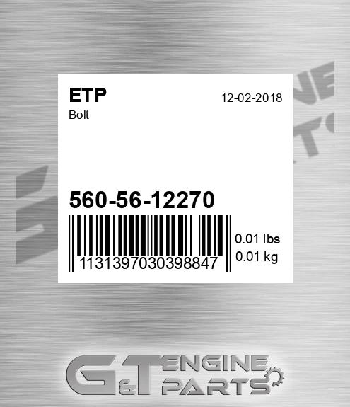 560-56-12270 Bolt