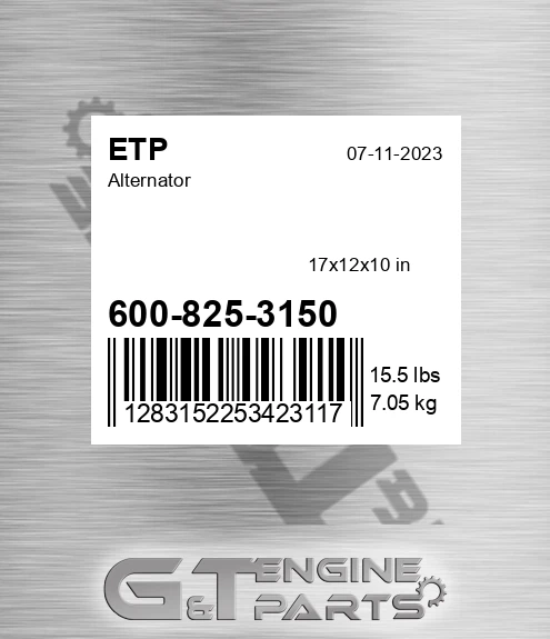 600-825-3150 Alternator