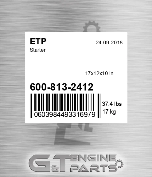 600-813-2412 Starter for ETP