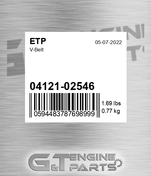 04121-02546 V-belt for ETP