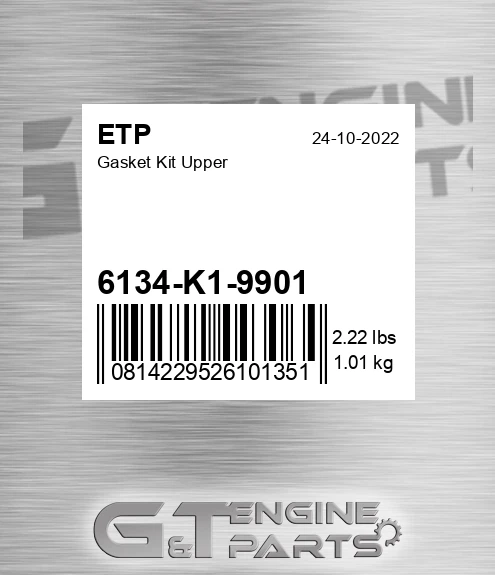 6134-K1-9901 Gasket Kit Upper