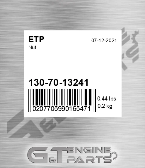 130-70-13241 Nut for ETP