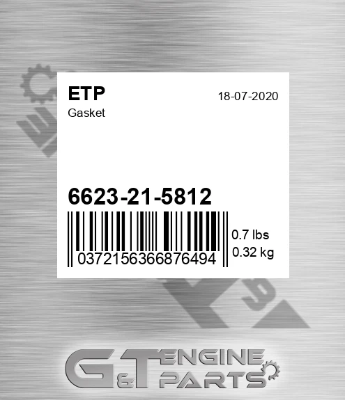 6623-21-5812 Gasket