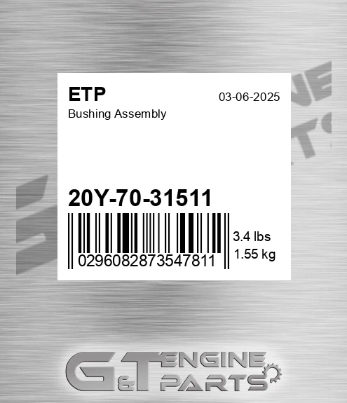 20Y-70-31511 Bushing Assembly for ETP