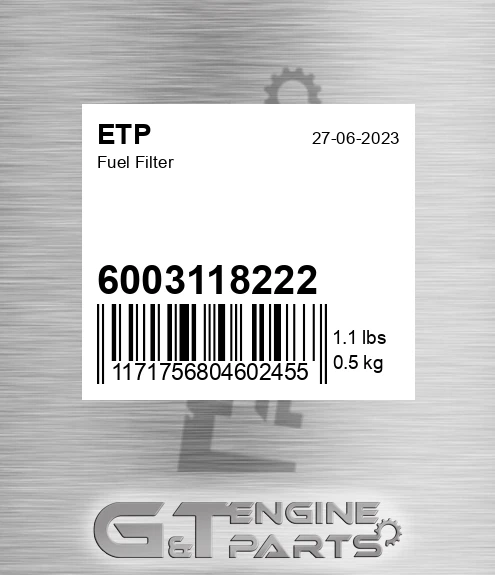 6003118222 Fuel Filter