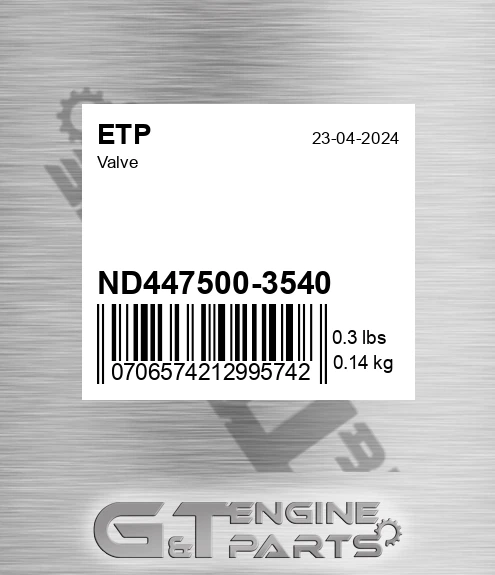 ND4475003540 Valve for ETP