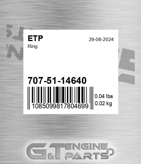 707-51-14640 Ring for ETP