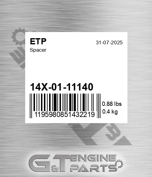 14X-01-11140 Spacer