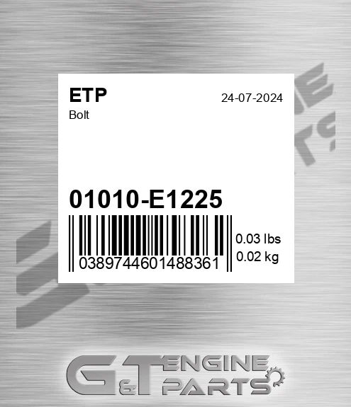 01010-E1225 ETP Bolt