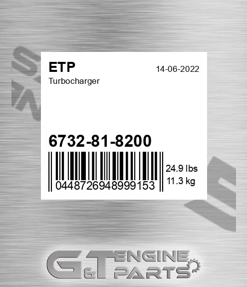 6732-81-8200 Turbocharger for ETP