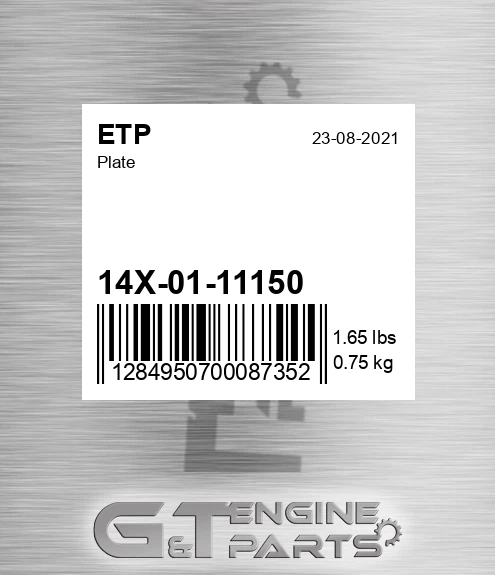 14X-01-11150 Plate