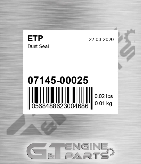 0714500025 Dust Seal for ETP