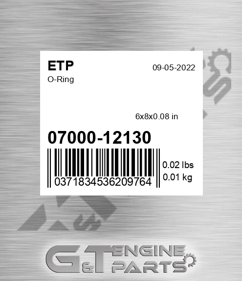 0700012130 O-ring for ETP