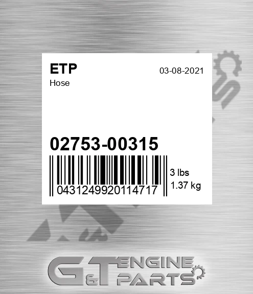 02753-00315 Hose