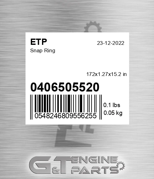 0406505520 Snap Ring for ETP