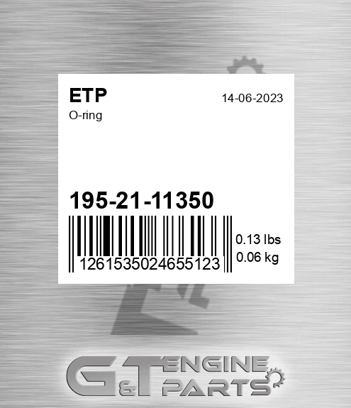 195-21-11350 O-ring for ETP