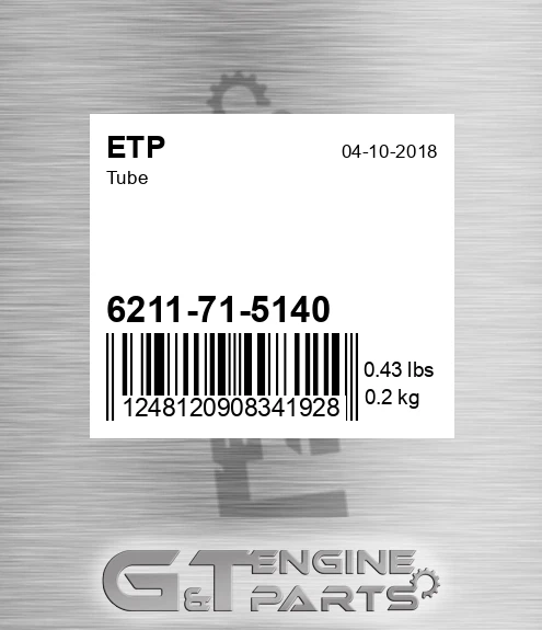 6211-71-5140 Tube for ETP