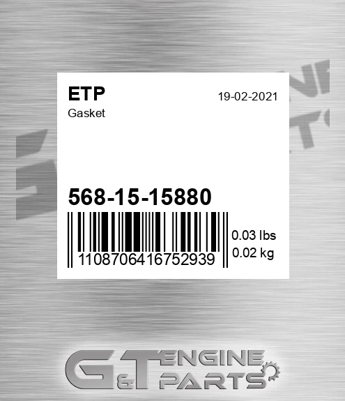 568-15-15880 Gasket for ETP