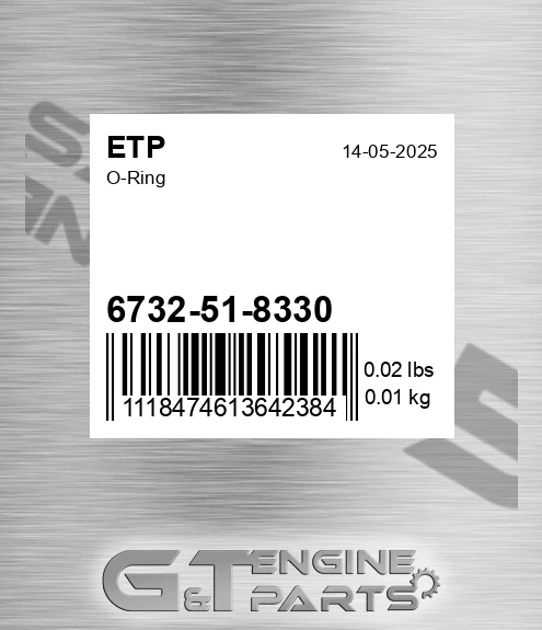 6732-51-8330 O-ring for ETP