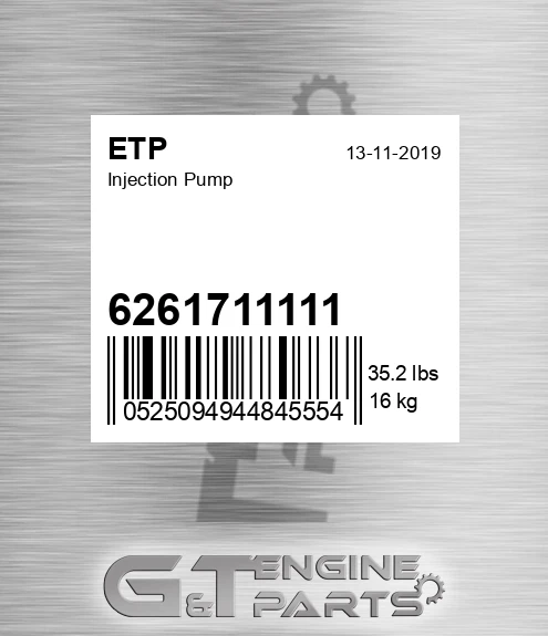 6261711111 Injection Pump for ETP