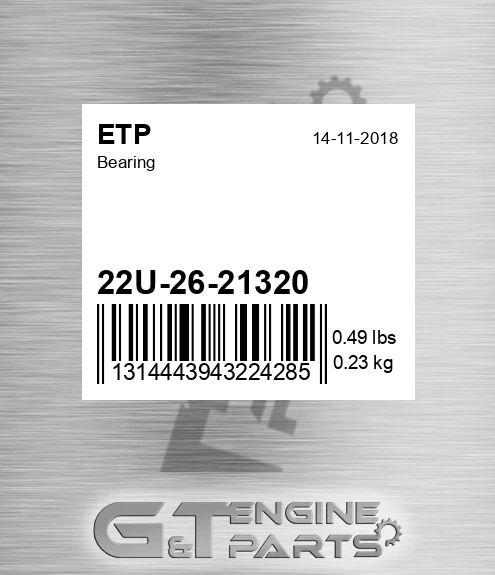 22U2621320 Bearing for ETP