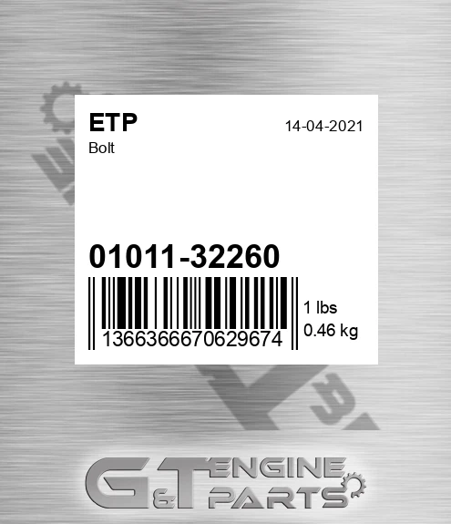 0101132260 Bolt for ETP