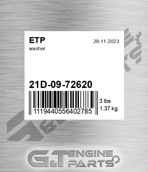 21D-09-72620 Washer for ETP