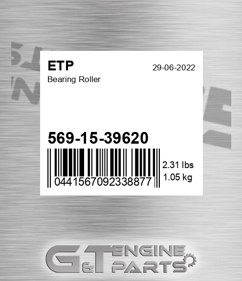 569-15-39620 Bearing Roller for ETP
