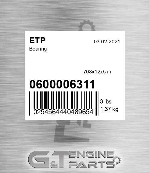 0600006311 Bearing for ETP