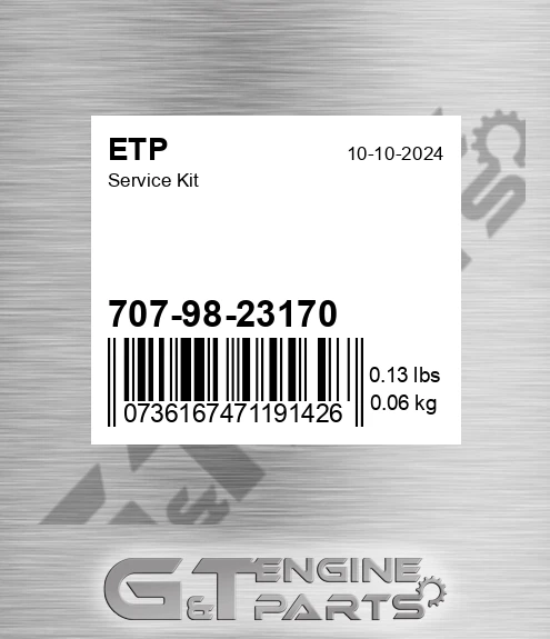 707-98-23170 Service Kit for ETP