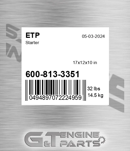 600-813-3351 Starter for ETP
