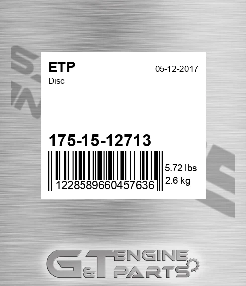 175-15-12713 Disc for ETP