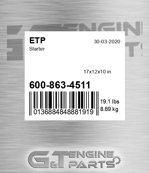 6008634511 Starter for ETP