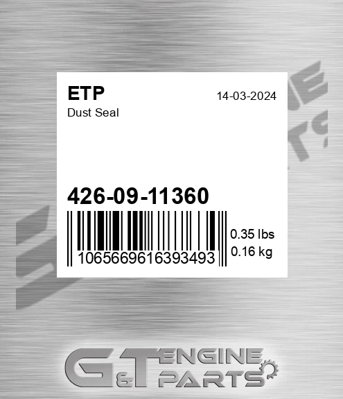 426-09-11360 Dust Seal