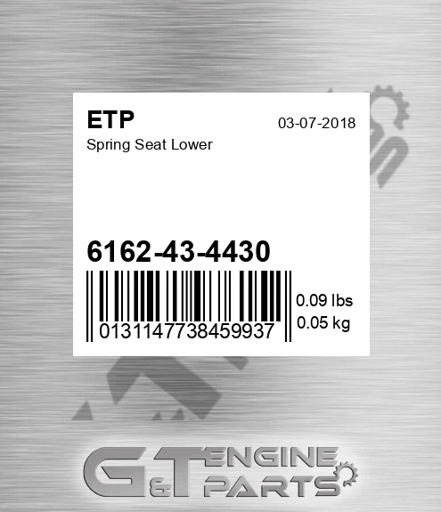 6162-43-4430 Spring Seat Lower for ETP